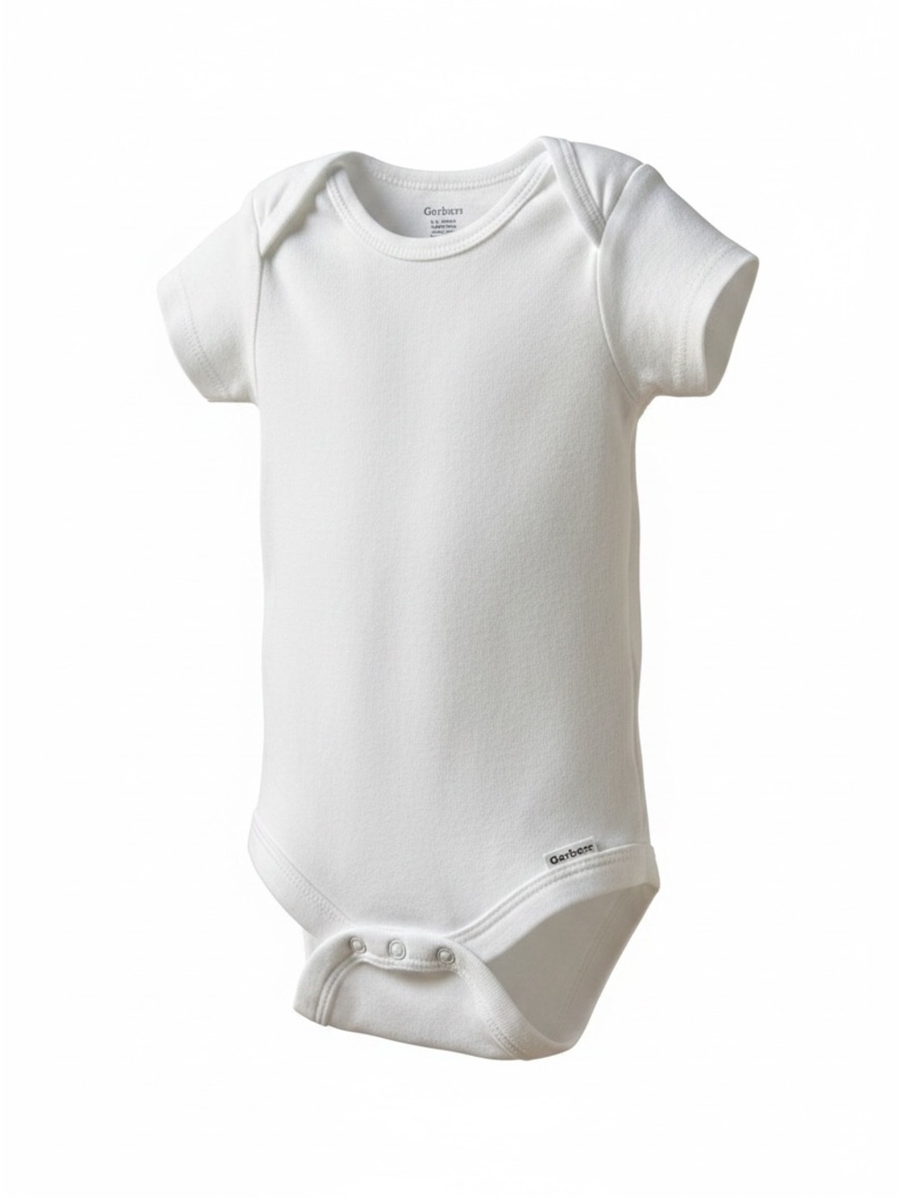 Gerber Baby 8-Pack White Onesies Bodysuits 6-9 Months Snap Bottom Short Sleeve